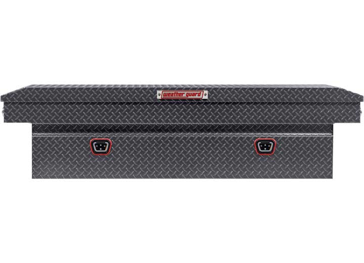 Weather Guard Full STANDARD Aluminum Crossover Saddle-Style Pickup Truck Toolbox - Gunmetal Gray Powder Coat - WEA127-6-04