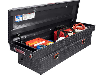 Weather Guard Full STANDARD Aluminum Crossover Saddle-Style Pickup Truck Toolbox - Gunmetal Gray Powder Coat - WEA127-6-04