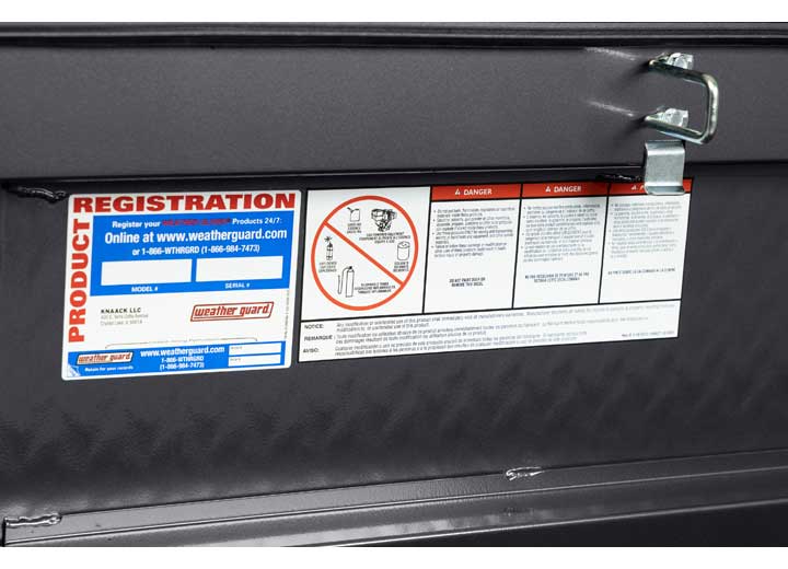 Weather Guard Full STANDARD Aluminum Crossover Saddle-Style Pickup Truck Toolbox - Gunmetal Gray Powder Coat - WEA127-6-04