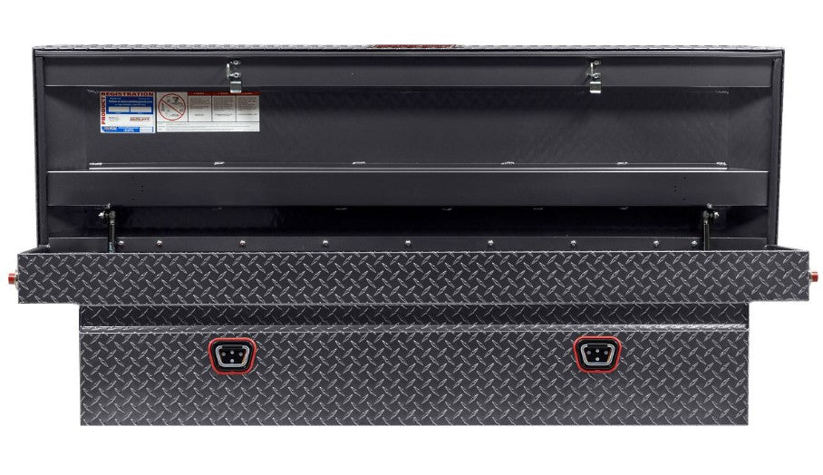 Weather Guard Full STANDARD Aluminum Crossover Saddle-Style Pickup Truck Toolbox - Gunmetal Gray Powder Coat - WEA127-6-04