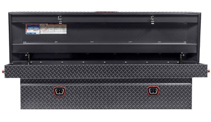 Weather Guard Full STANDARD Aluminum Crossover Saddle-Style Pickup Truck Toolbox - Gunmetal Gray Powder Coat - WEA127-6-04