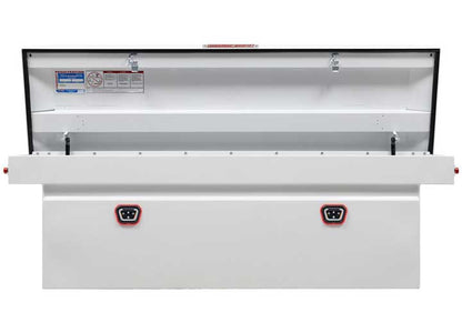 Weather Guard Full DEEP STEEL Crossover Saddle-Style Pickup Truck Toolbox - White Powder Coat - WEA128-3-04