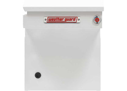 Weather Guard Full DEEP STEEL Crossover Saddle-Style Pickup Truck Toolbox - White Powder Coat - WEA128-3-04