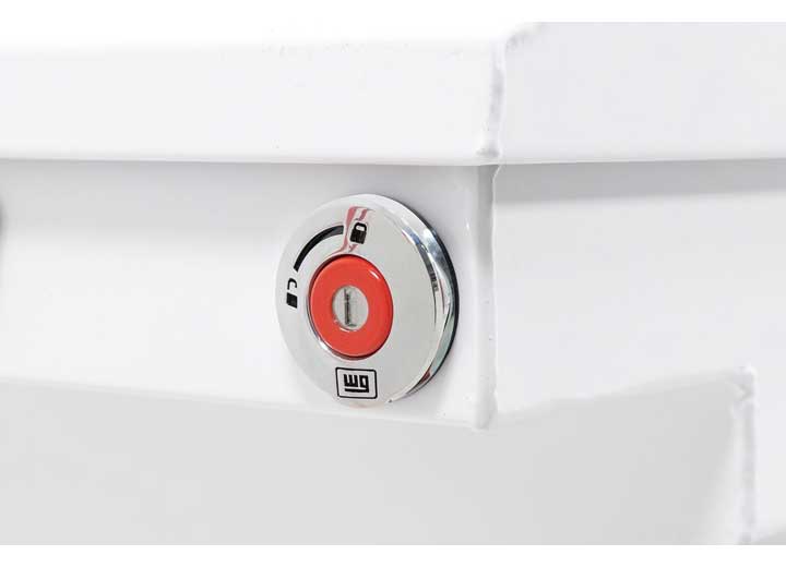 Weather Guard Full DEEP STEEL Crossover Saddle-Style Pickup Truck Toolbox - White Powder Coat - WEA128-3-04