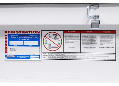 Weather Guard Full DEEP STEEL Crossover Saddle-Style Pickup Truck Toolbox - White Powder Coat - WEA128-3-04