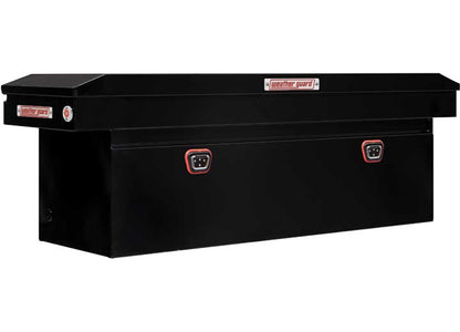 Weather Guard Full DEEP STEEL Crossover Saddle-Style Pickup Truck Toolbox - Black Gloss Powder Coat - WEA128-5-04