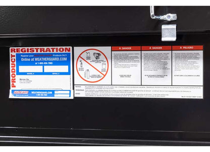 Weather Guard Full DEEP STEEL Crossover Saddle-Style Pickup Truck Toolbox - Black Gloss Powder Coat - WEA128-5-04