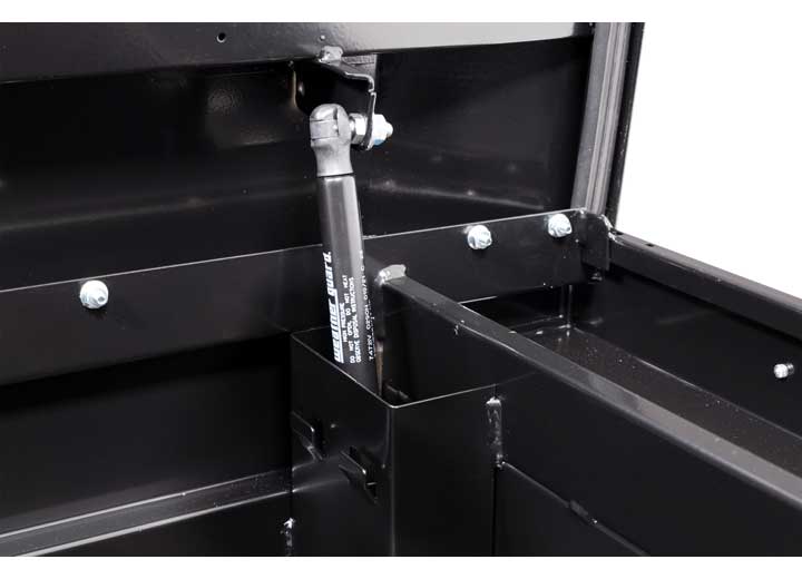 Weather Guard Full DEEP STEEL Crossover Saddle-Style Pickup Truck Toolbox - Black Gloss Powder Coat - WEA128-5-04