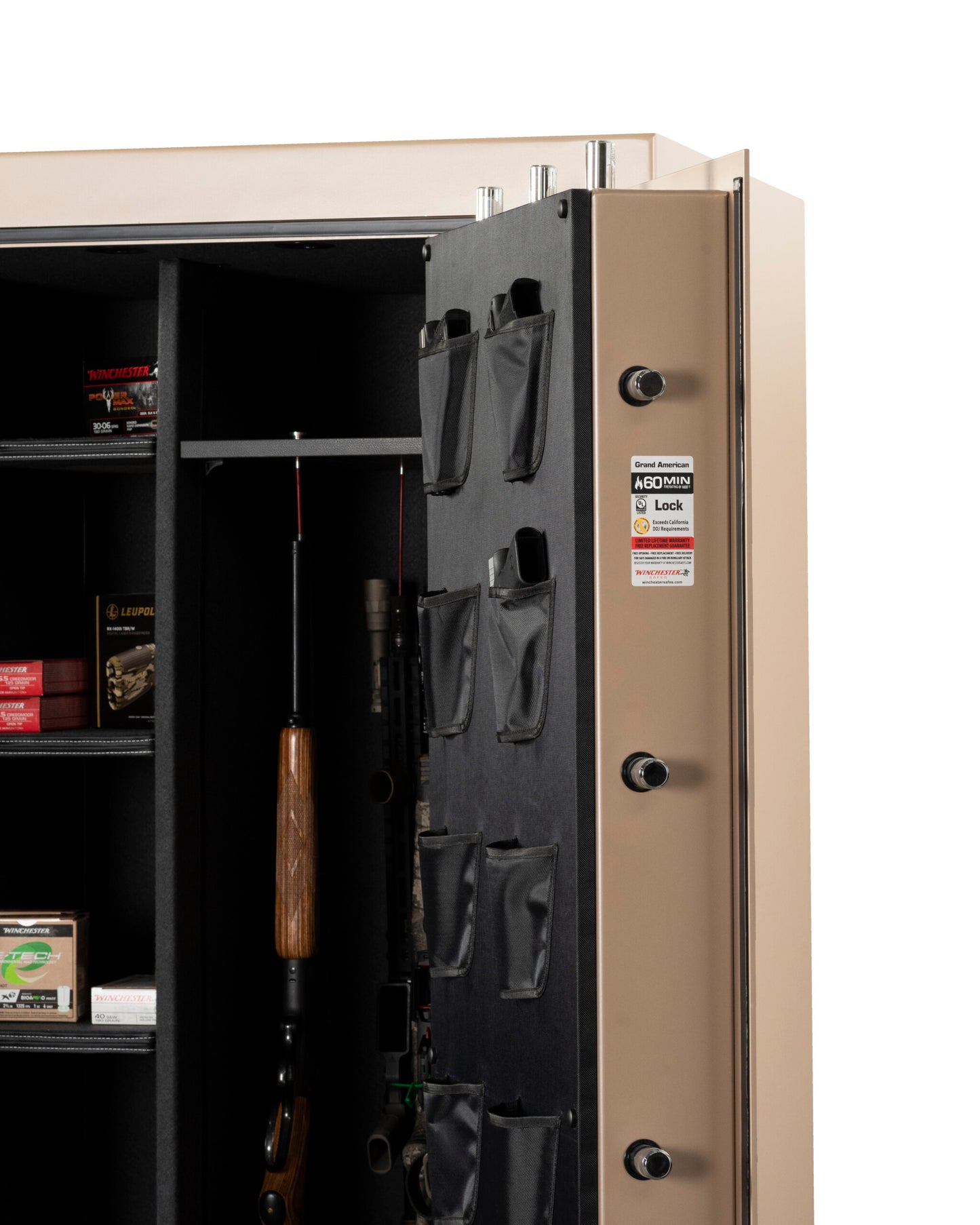 Winchester Grand American 60+16 Safe 76-Gun Capacity 60-Minute Fire Rated Tan WTRGA-7255-68-4-E