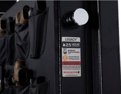Winchester Legacy 53 Safe | (60+8) 68-Gun Capacity 2.5 Hour Fire Rated Black WTRL-7242A-53-7-E