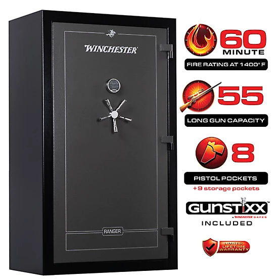 Winchester Ranger 44 60-Minute Fire Rated 56-Gun Capacity Safe WTRR-7242-44-3-E