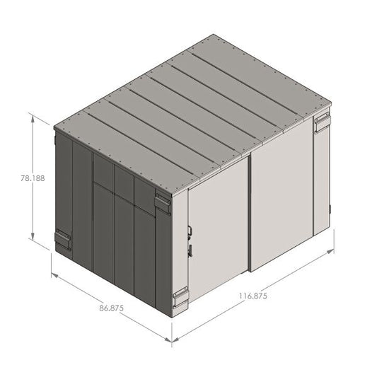 Swisher ESP Safety Shelter - Panelized/Modular Storm Shelter/Safe Room – EF5 Rated Protection Wheelchair Accessible 20 person capacity SR114x84G