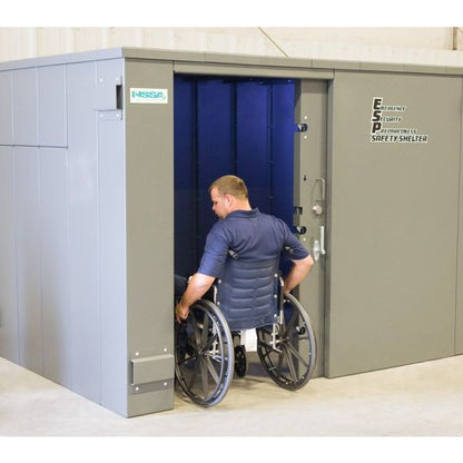 Swisher ESP Safety Shelter - Panelized/Modular Storm Shelter/Safe Room – EF5 Rated Protection Wheelchair Accessible 20 person capacity SR114x84G