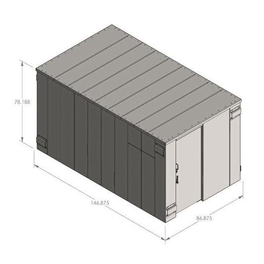 Swisher ESP Safety Shelter - Panelized/Modular Storm Shelter/Safe Room – EF5 Rated Protection 25 person capacity SR84x144G